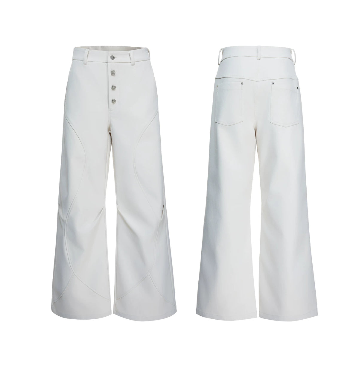 High-Rise Micro-Flare Trousers with Five-Button Front - detail image 28