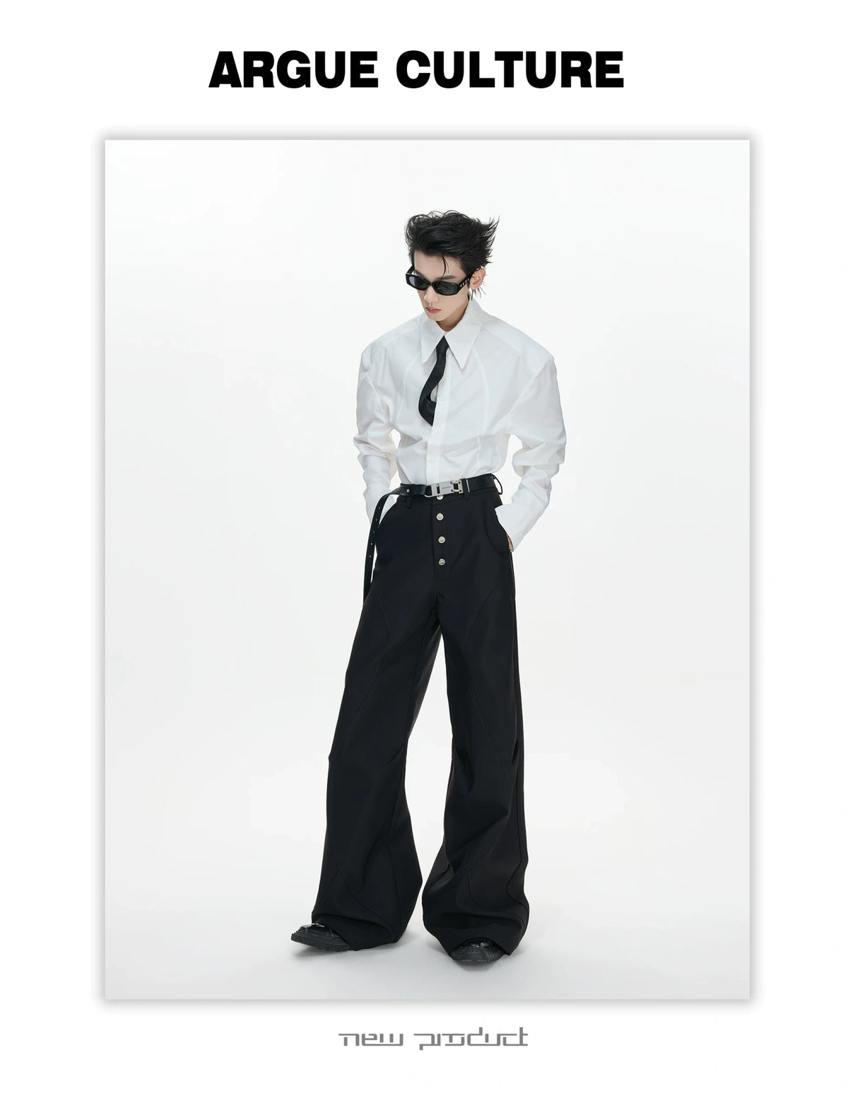 High-Rise Micro-Flare Trousers with Five-Button Front - detail image 25