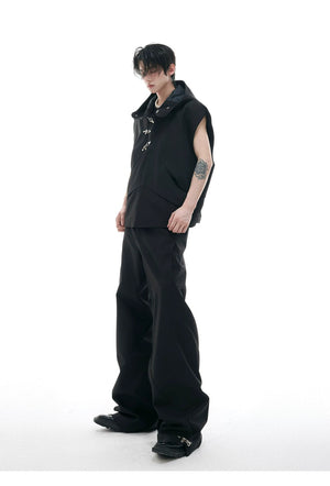 desc::hooded-sleeveless-vest-pants-set-with-metal-buckles-detail-img-6