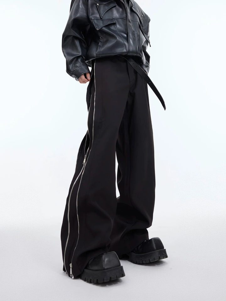 Innovative Casual Trousers with Double Zipper Detailing for Structured - ArguE CulturE