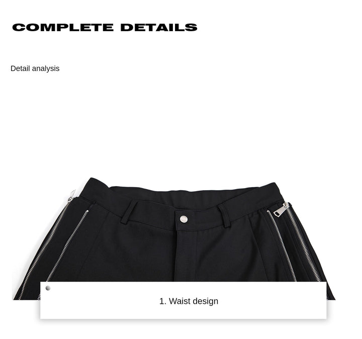 Innovative Casual Trousers with Double Zipper Detailing for Structured - ArguE CulturE