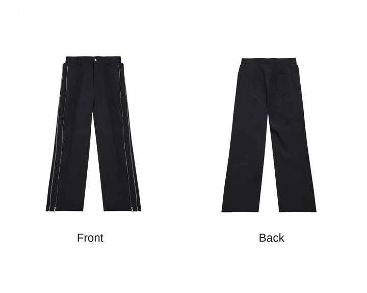 Innovative Casual Trousers with Double Zipper Detailing for Structured - ArguE CulturE