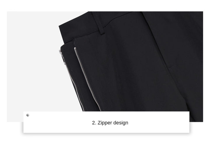 Innovative Casual Trousers with Double Zipper Detailing for Structured - ArguE CulturE