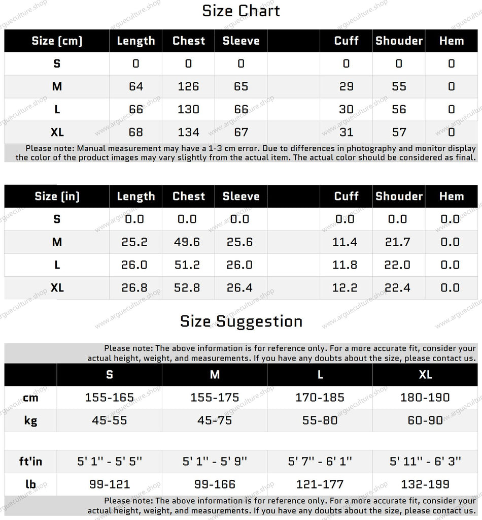 Size Chart for 탈부착 가능한 오버레이와 빈티지 버튼이 있는 다용도 조끼 자켓