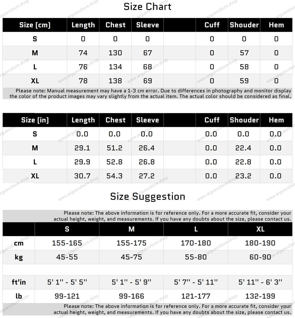 Size Chart for 메탈 로고와 주름 소매가 있는 오버사이즈 셔츠