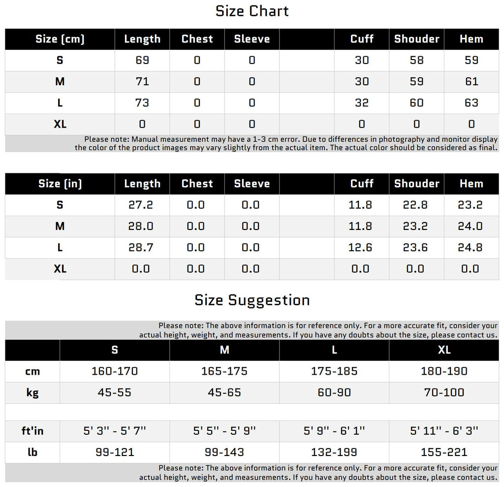 Size Chart for 부드러운 면 혼합 소재의 페이크 투피스 디자인 티셔츠