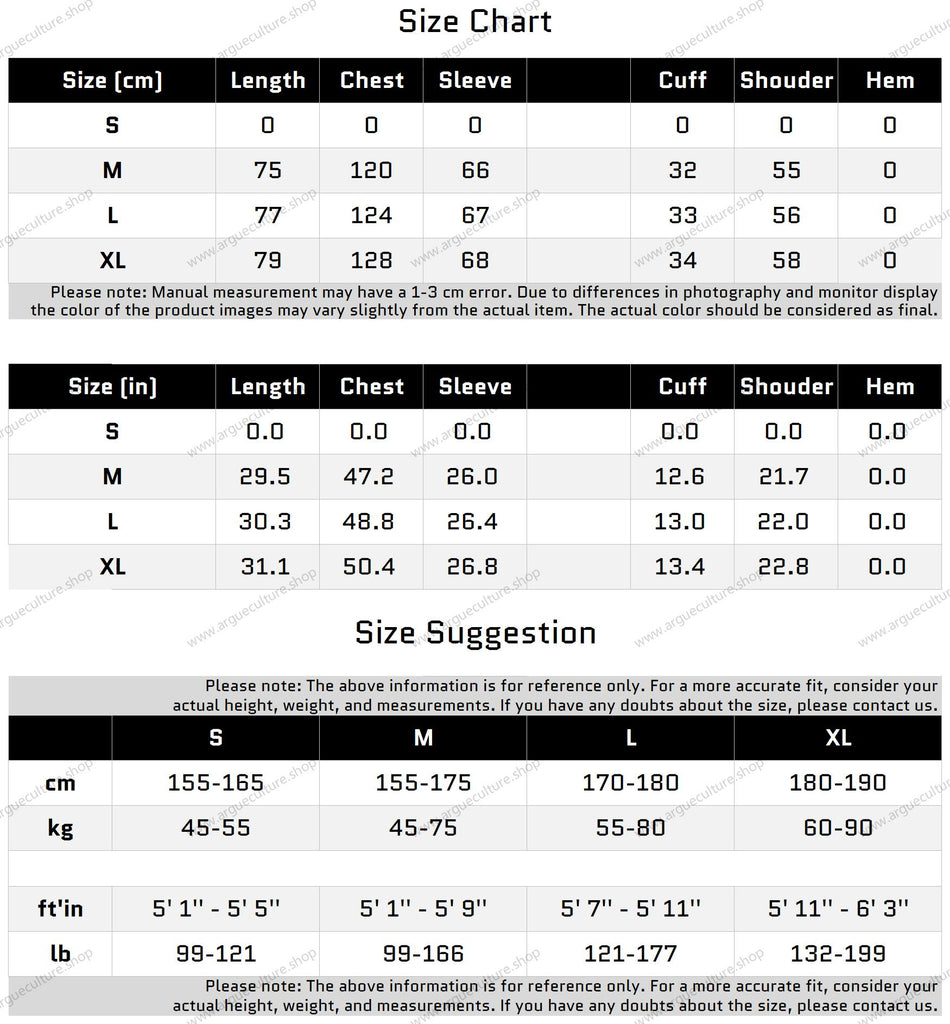 Size Chart for Light Luxury Metallic Shoulder-Pad Tweed Blazer Jacket