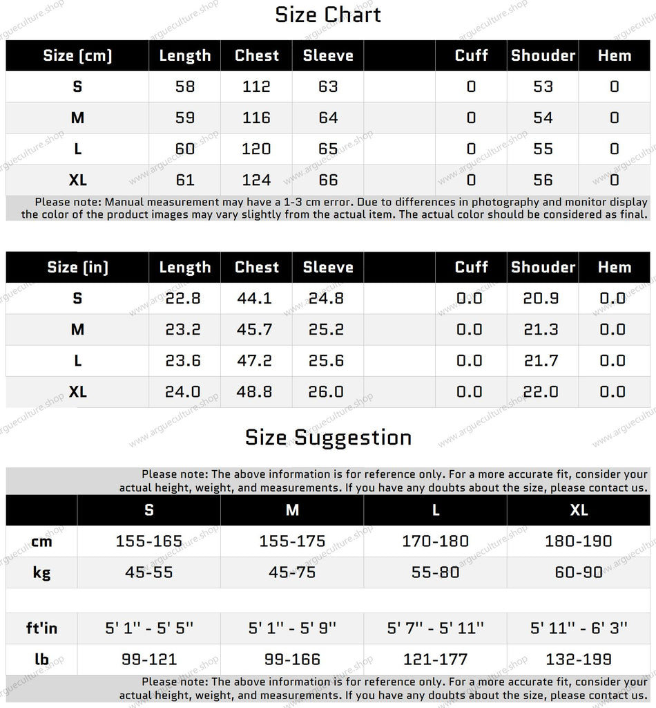 Size Chart for Washed Denim Jacket with Metal Spike Details & Shoulder Pads