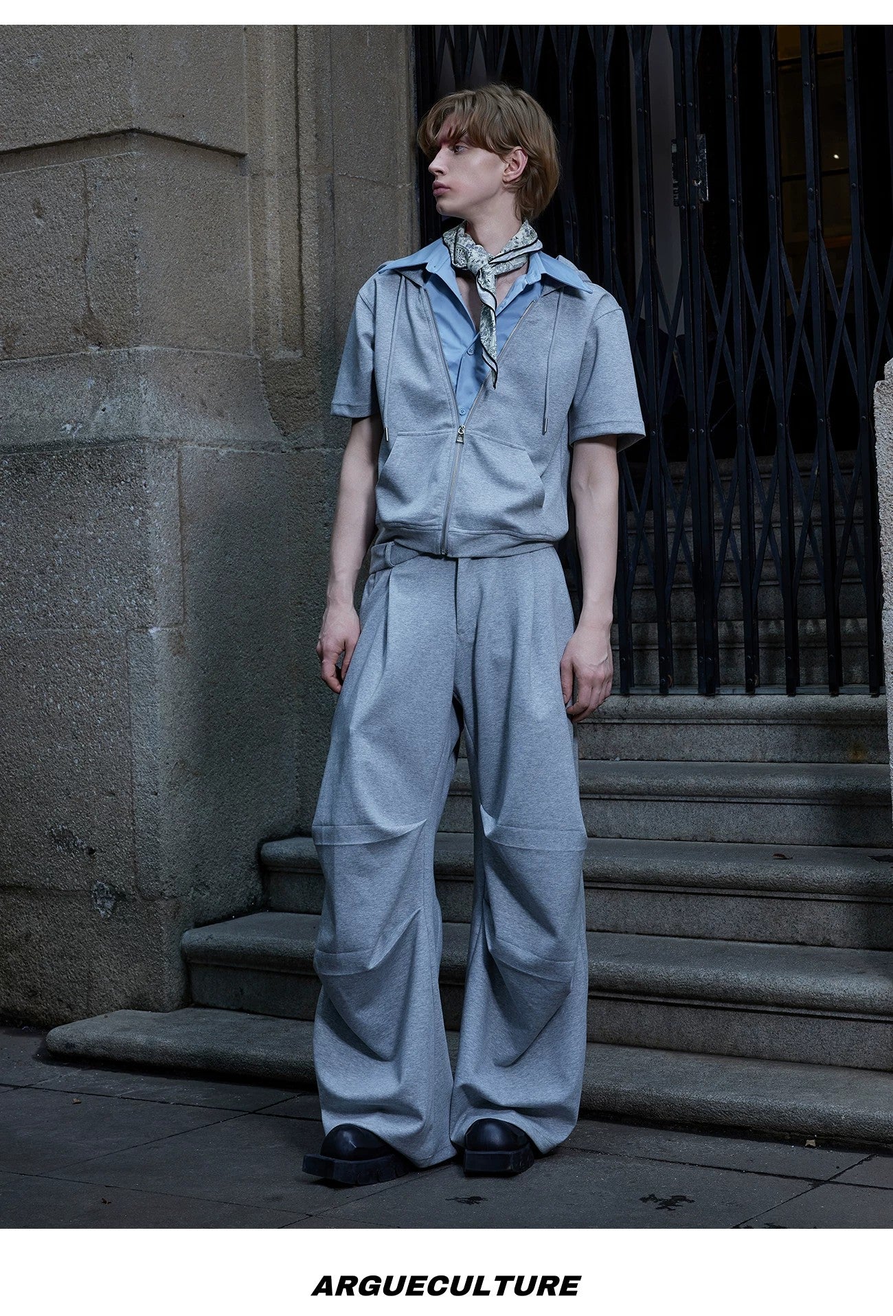 desc::layered-deconstructed-hoodie-set-short-sleeve-streetwear-detail-img-14