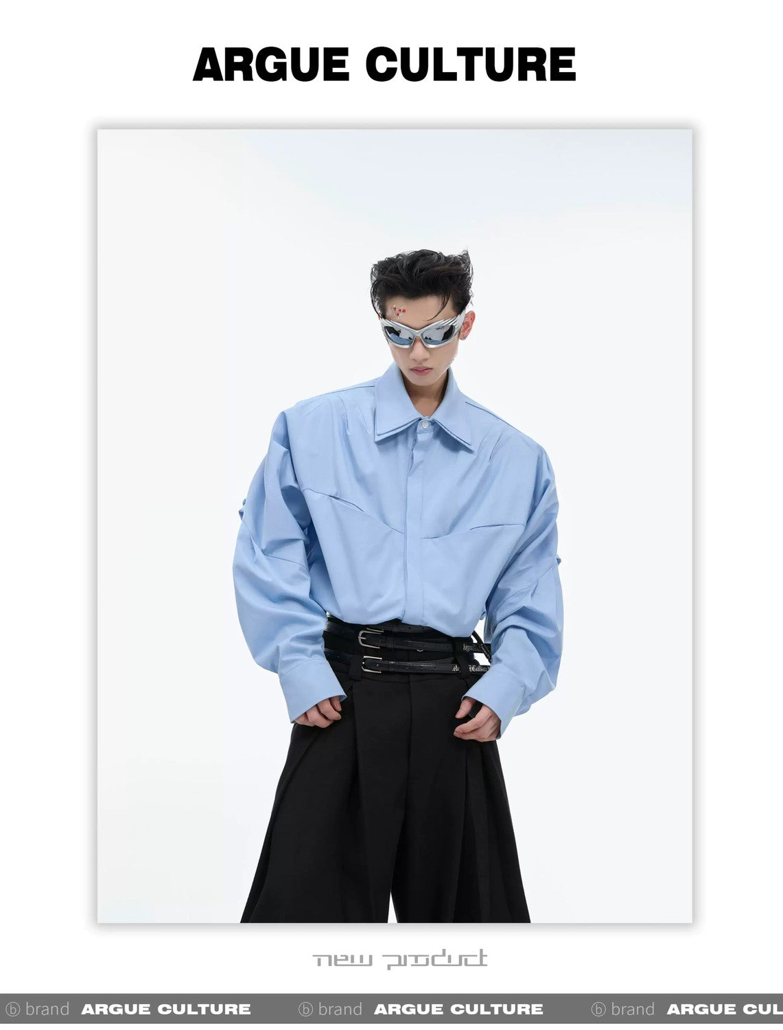 desc::layered-pleated-streetwear-button-up-oversized-shirt-detail-img-3
