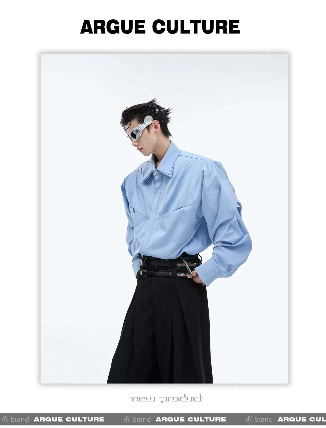 desc::layered-pleated-streetwear-button-up-oversized-shirt-detail-img-5