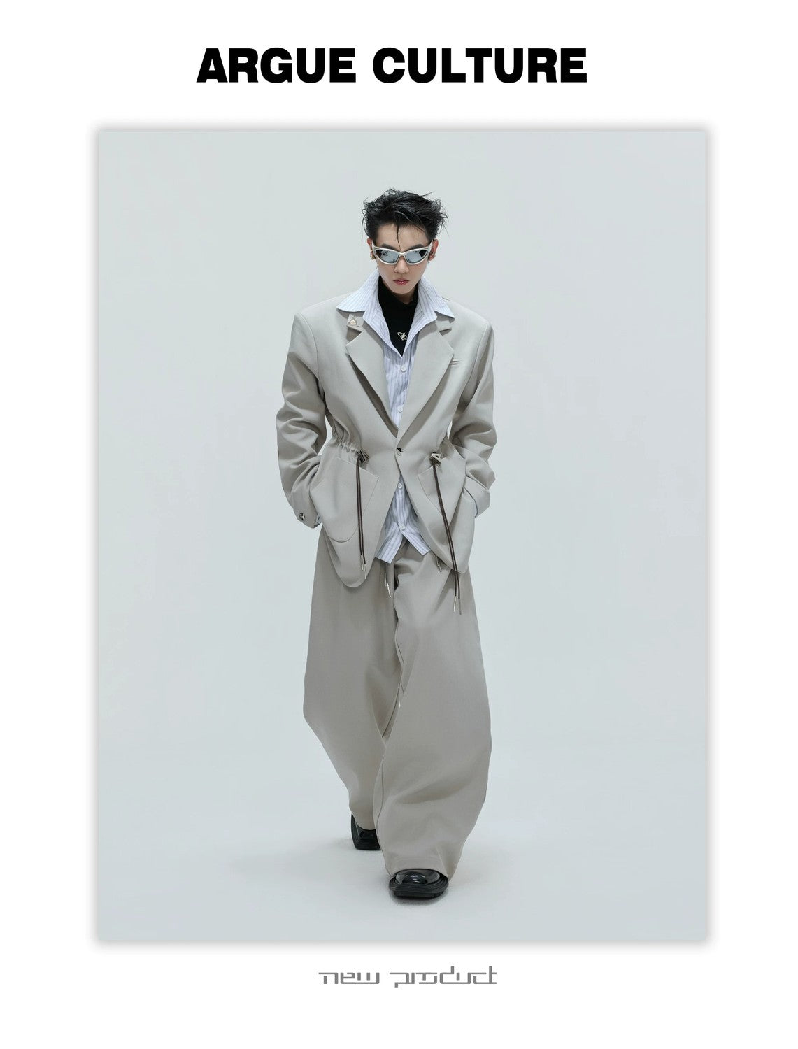 desc::layered-striped-blazer-set-with-cinched-waist-detail-img-2