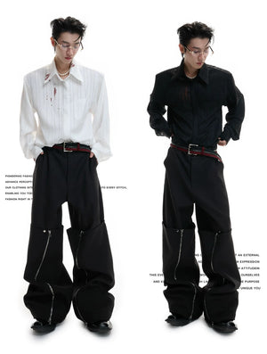 desc::lipstick-print-striped-button-down-streetwear-shirt-detail-img-2