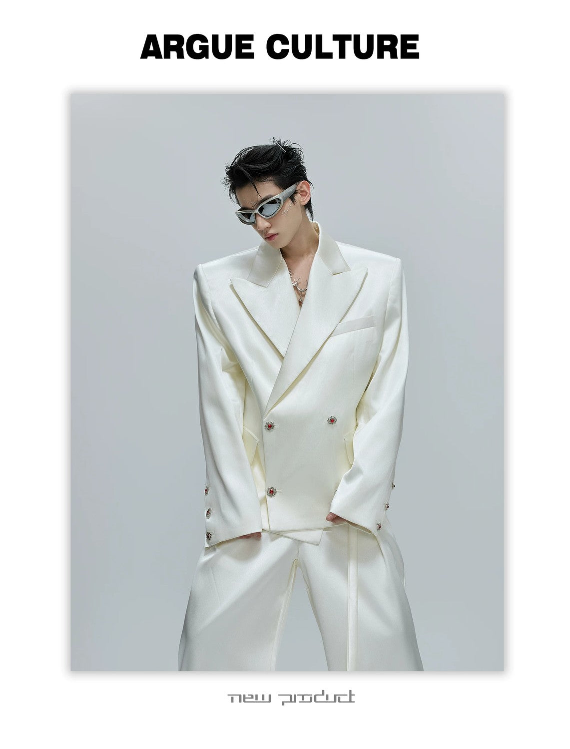 desc::liquid-gloss-oversized-suit-jacket-flared-pants-set-detail-img-14