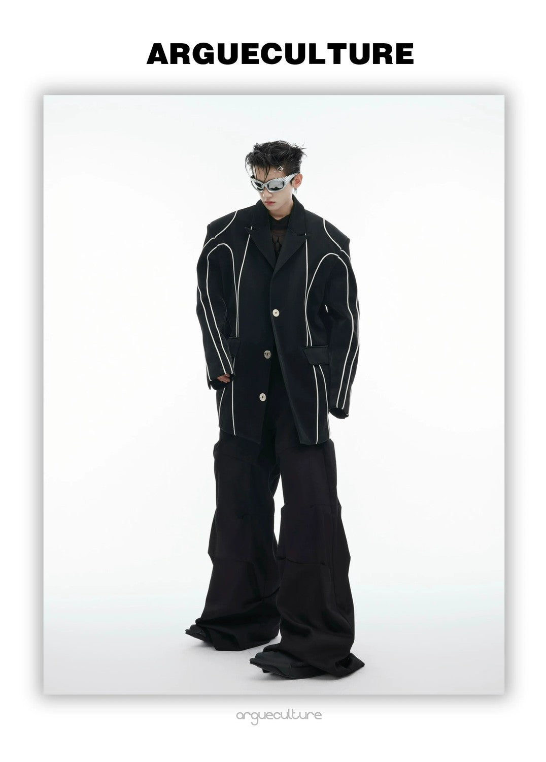 desc::liquid-metal-pu-leather-blazer-with-padded-shoulders-detail-img-10
