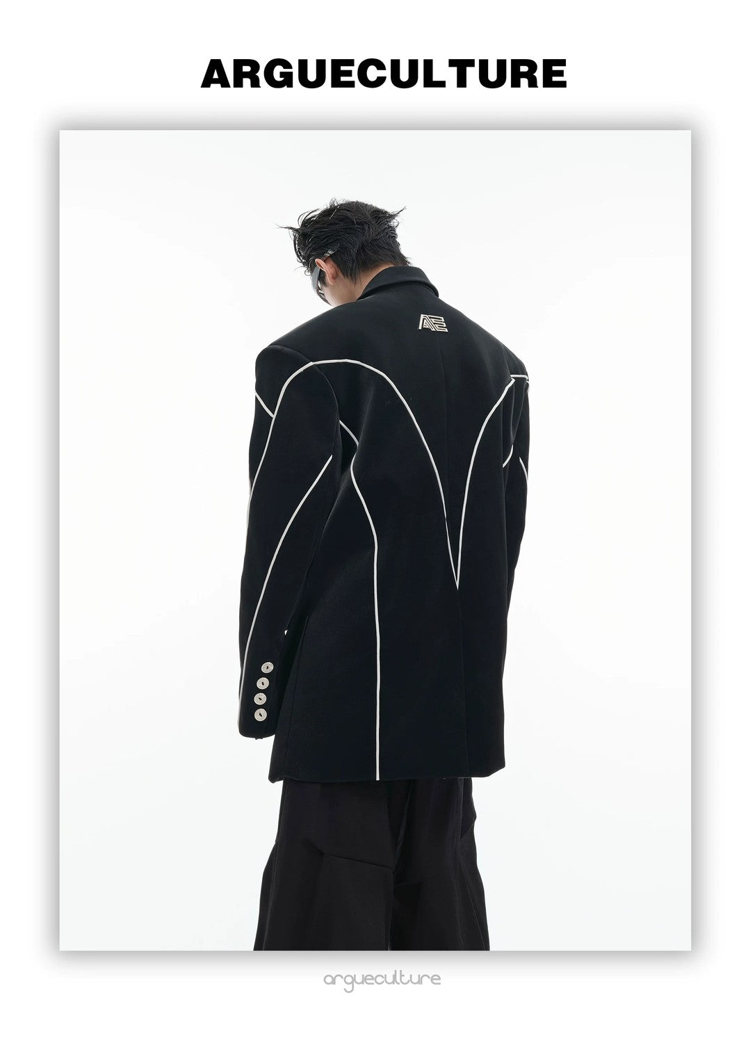 desc::liquid-metal-pu-leather-blazer-with-padded-shoulders-detail-img-3