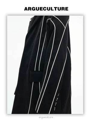 desc::liquid-metal-pu-leather-blazer-with-padded-shoulders-detail-img-6