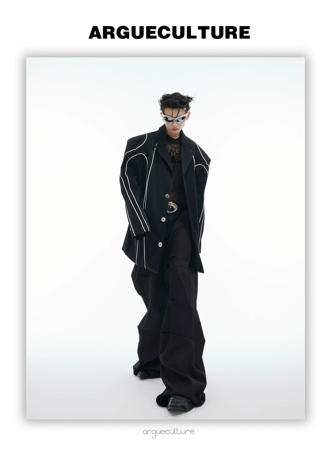desc::liquid-metal-pu-leather-blazer-with-padded-shoulders-detail-img-8