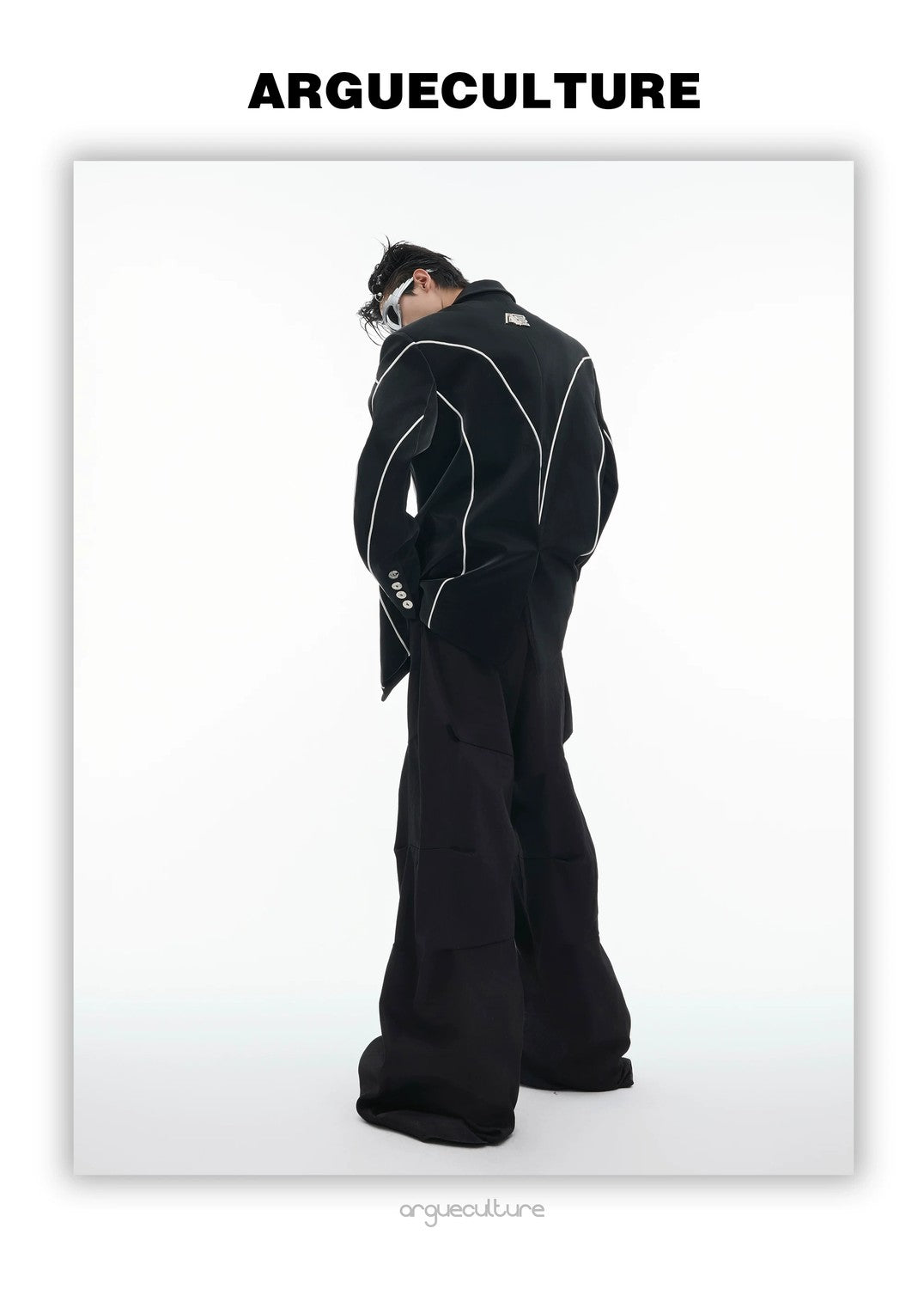desc::liquid-metal-pu-leather-blazer-with-padded-shoulders-detail-img-9