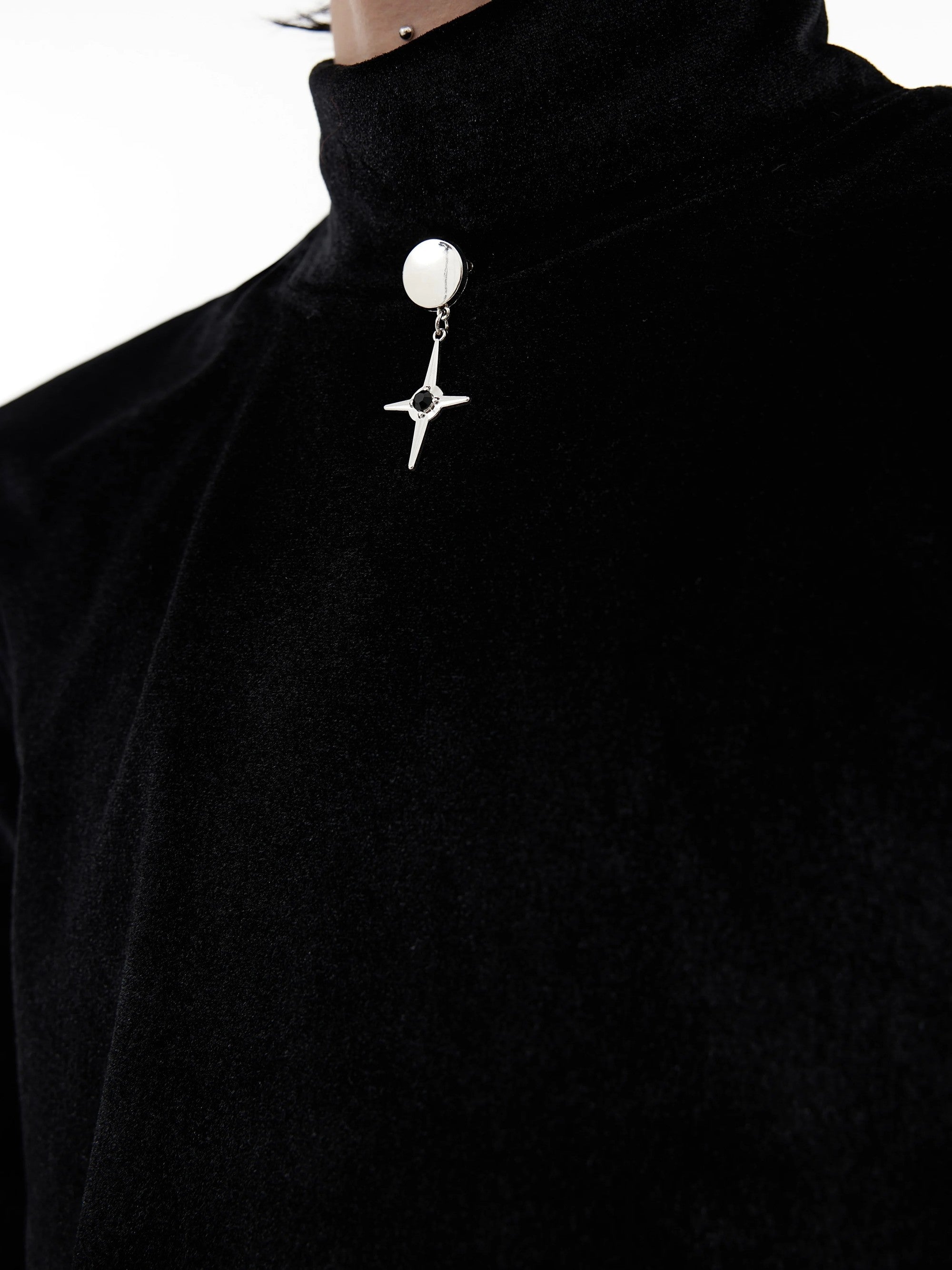 Streetwear outfit featuring a red liquid metallic long sleeve base layer.