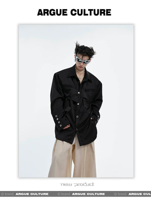 desc::liquid-texture-padded-shoulder-shirt-mens-streetwear-cardigan-detail-img-12