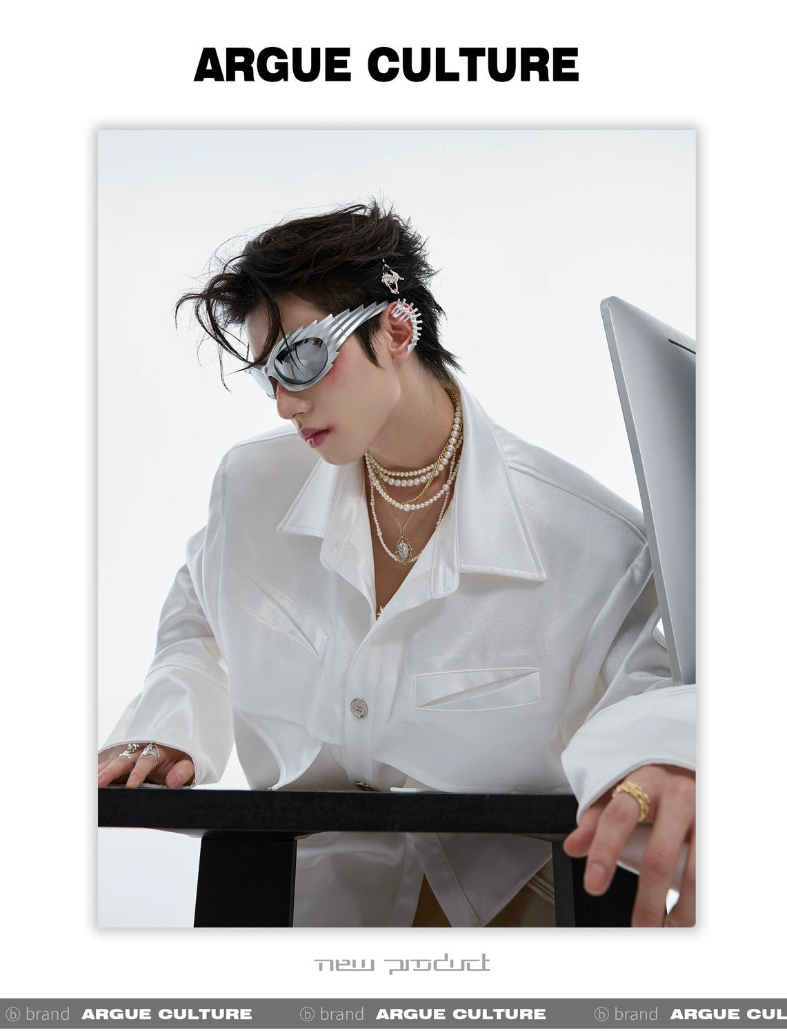 desc::liquid-texture-padded-shoulder-shirt-mens-streetwear-cardigan-detail-img-3