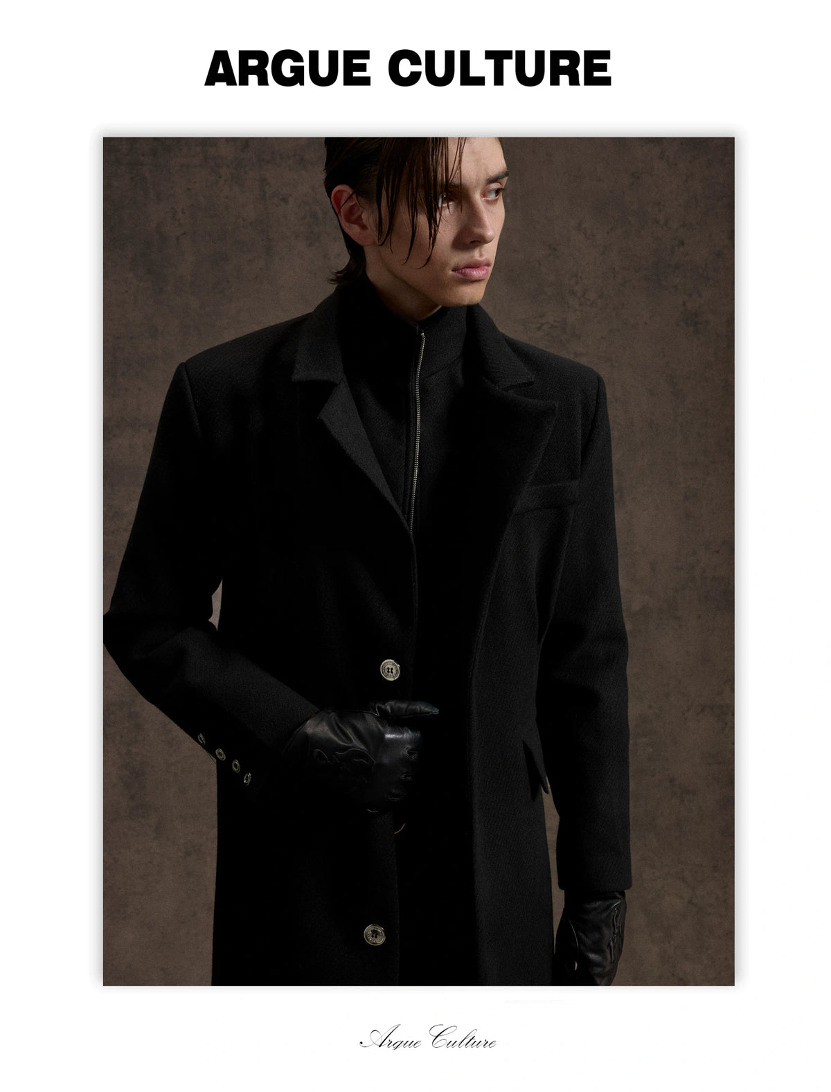 Longline Faux Two-Piece Coat with Detachable Turtleneck - detail image 4