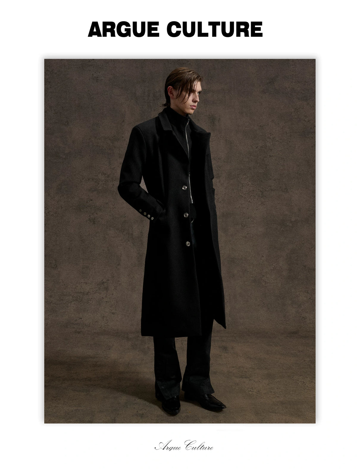 Longline Faux Two-Piece Coat with Detachable Turtleneck - detail image 11