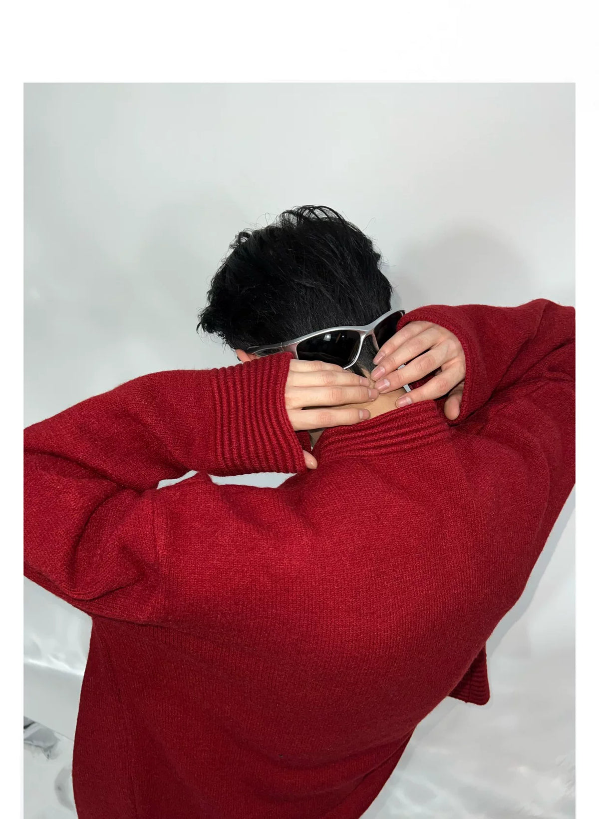 Loose-Fit Cotton-Wool Knit Button Cardigan | Unisex - detail image 14