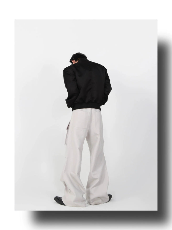 Loose Straight Cargo Trousers with Multi Large Pockets and Pleated - ArguE CulturE