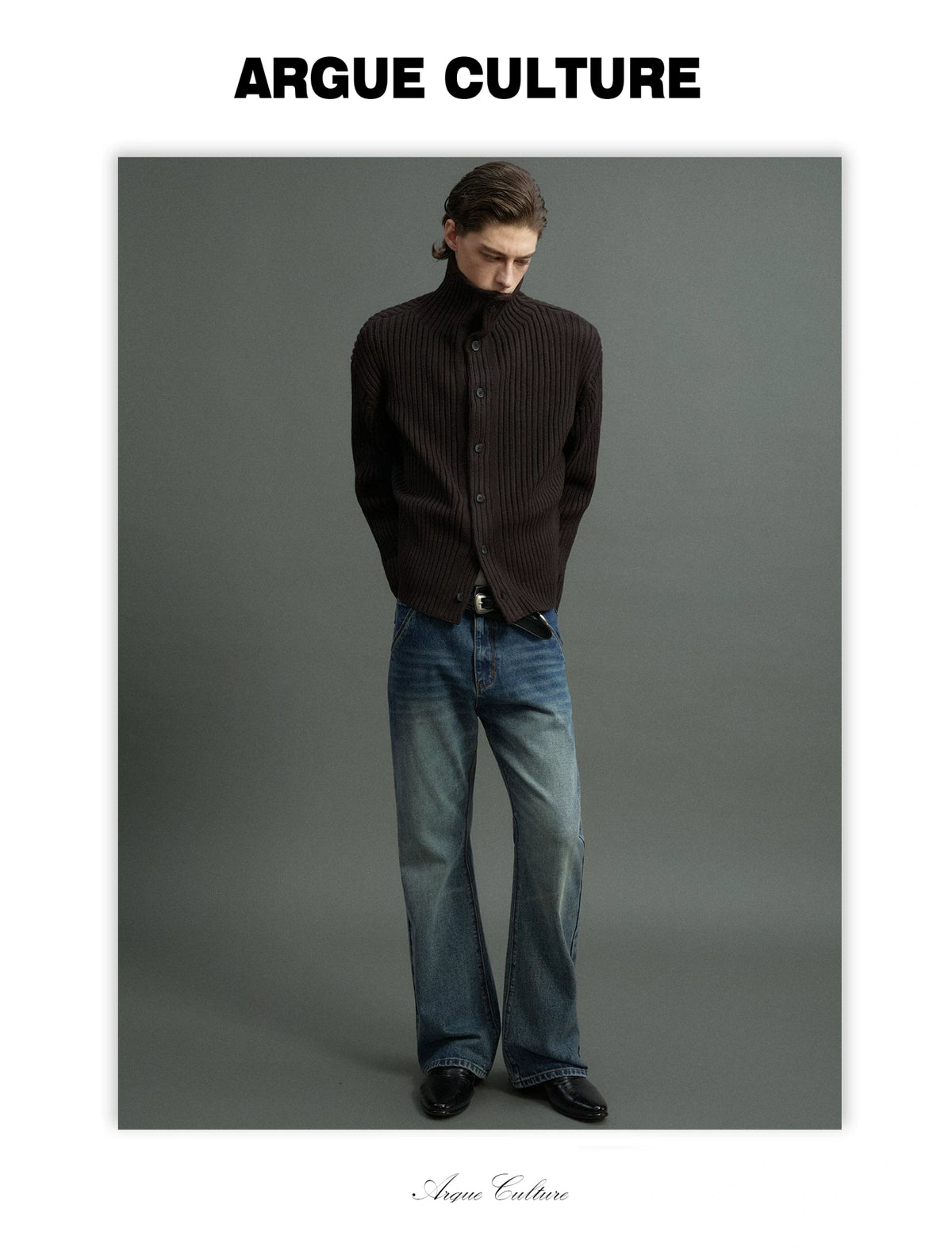 Low-Rise Washed Blue Straight-Leg Cotton Denim Jeans - detail image 11