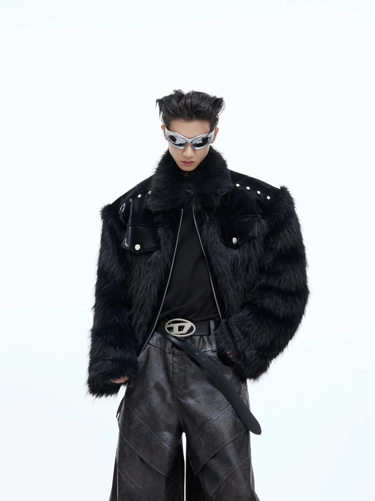 ジャケット・アウター Argue Culture LEATHER FUR CLASSIC JACKET Argue Culture LEATHER FUR CLASSIC JACKET