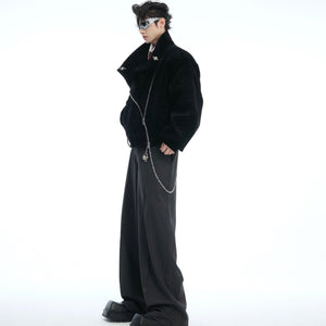 Back view of the premium nylon jacket with subtle glitter effect, perfect for making a bold streetwear statement