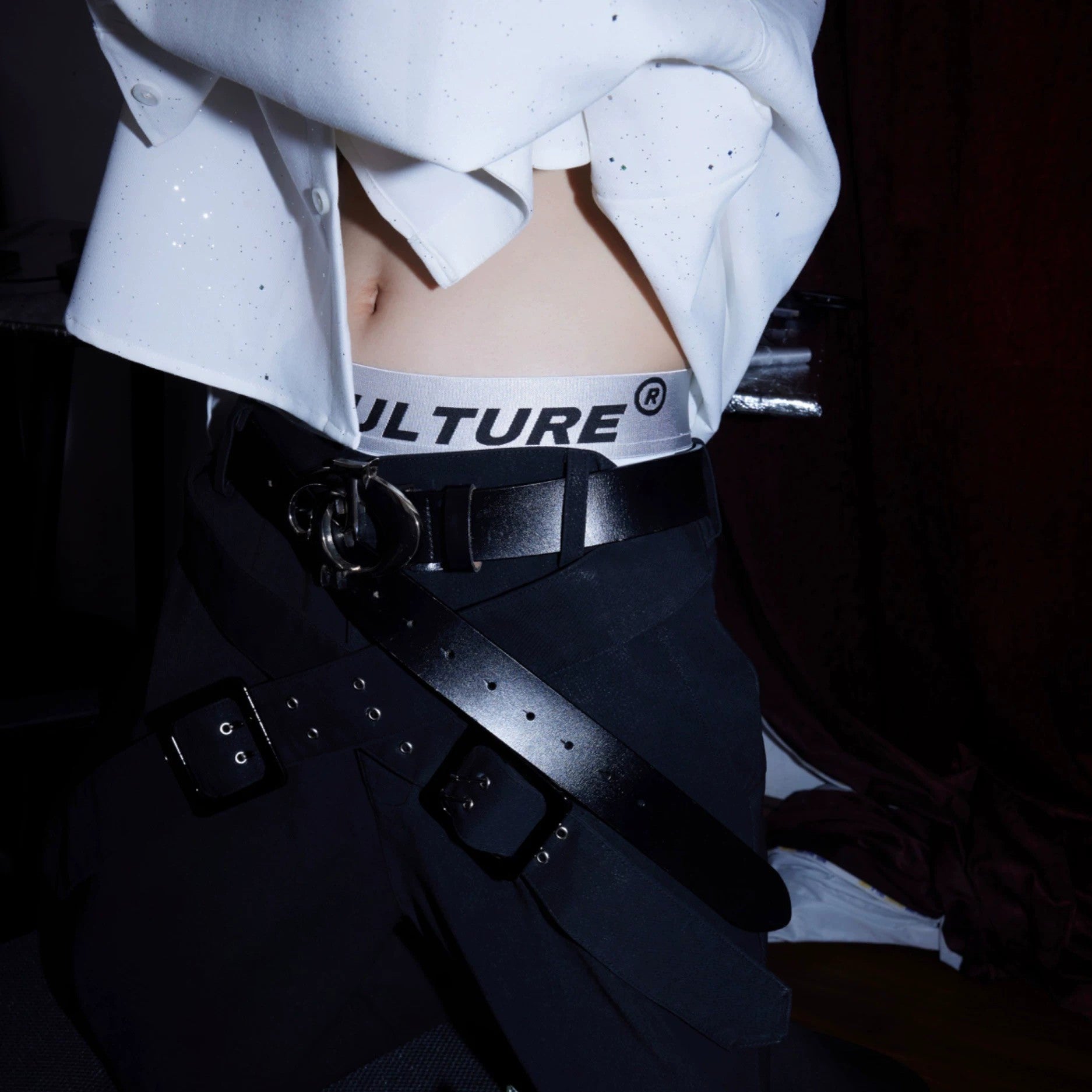 Black streetwear flame print boxers quick dry fabric