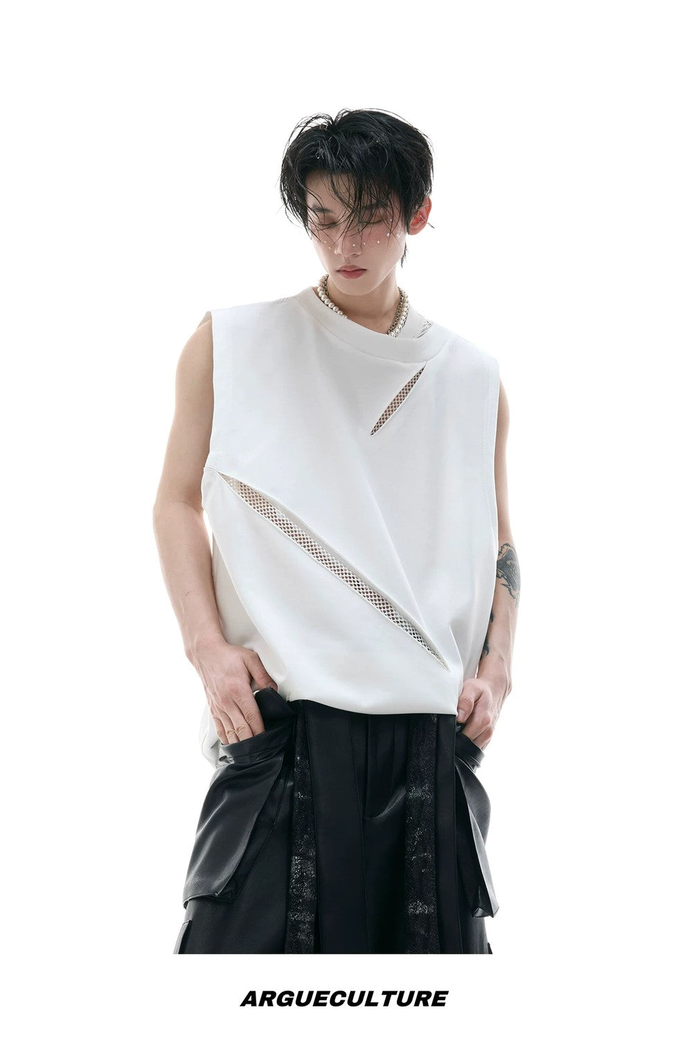 desc::mesh-cutout-sleeveless-tank-top-streetwear-slim-vest-detail-img-13