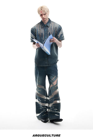 desc::mesh-patchwork-denim-set-high-waist-straight-leg-pants-detail-img-16