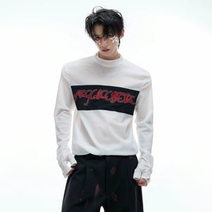 mesh-patchwork-long-sleeve-tee-goth-embroidery-top-black