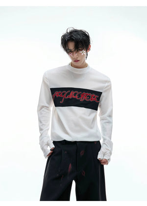 desc::mesh-patchwork-long-sleeve-tee-goth-embroidery-top-detail-img-6