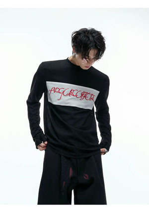 desc::mesh-patchwork-long-sleeve-tee-goth-embroidery-top-detail-img-8