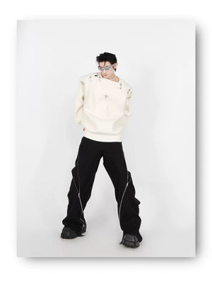 desc::metal-buckle-cutout-knit-sweater-streetwear-pullover-detail-img-10