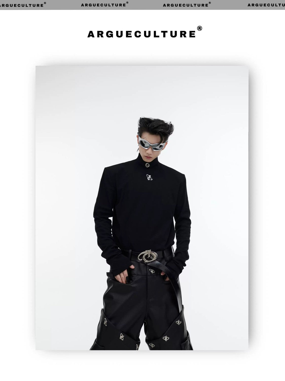 desc::metal-detail-shoulder-pad-mock-neck-streetwear-tee-detail-img-4