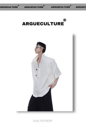 desc::metal-zipper-oversized-short-sleeve-streetwear-shirt-detail-img-11