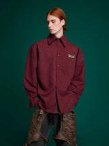 metallic-flame-shimmer-oversized-button-up-shirt-red