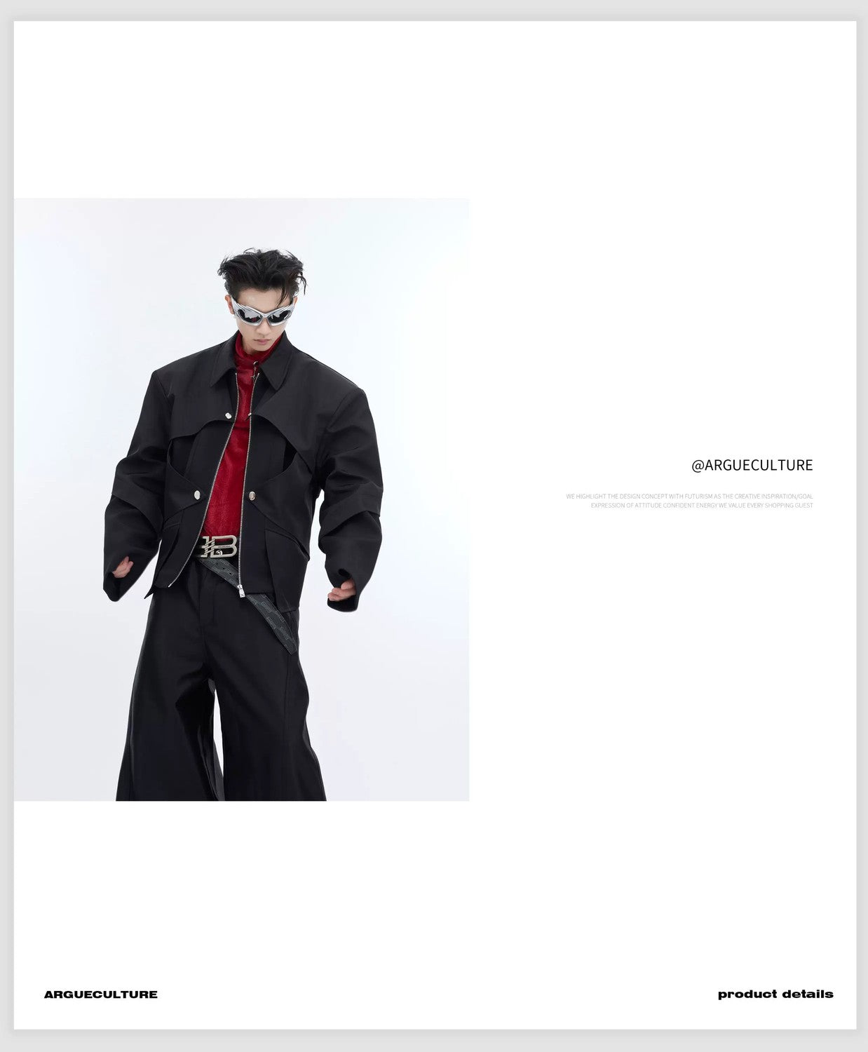 desc::metallic-liquid-crop-jacket-avant-garde-streetwear-detail-img-6