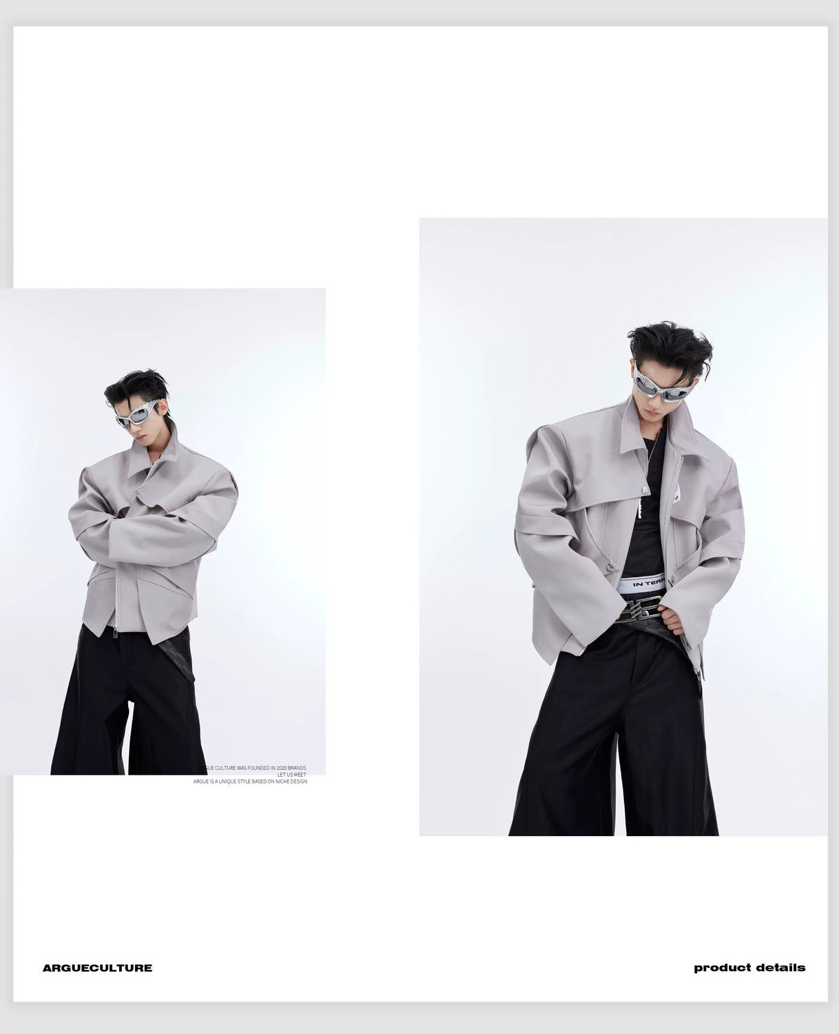 desc::metallic-liquid-crop-jacket-avant-garde-streetwear-detail-img-8