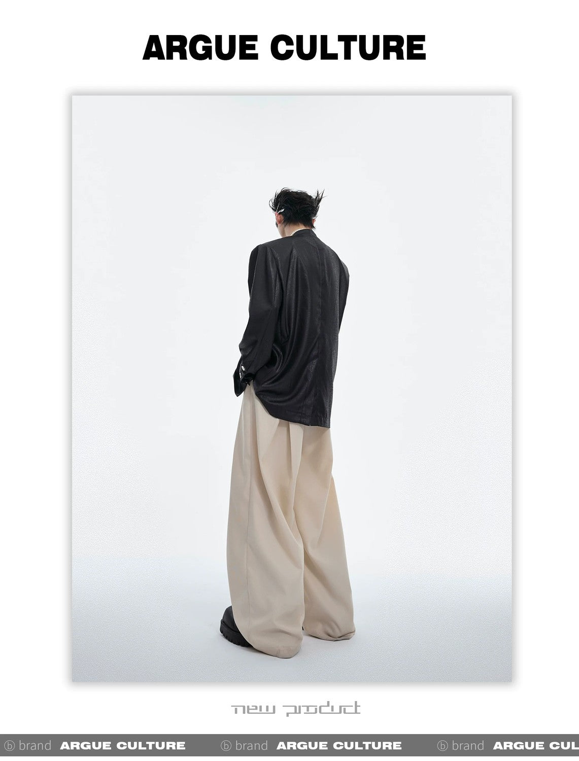 desc::metallic-liquid-texture-collarless-oversized-blazer-detail-img-17