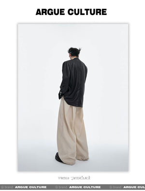 desc::metallic-liquid-texture-collarless-oversized-blazer-detail-img-17