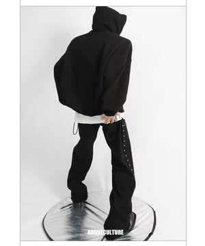desc::metallic-print-fleece-hoodie-with-padded-shoulders-detail-img-7