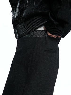 Micro-Flare Jacquard Waistband Tailored Trousers - main image 5