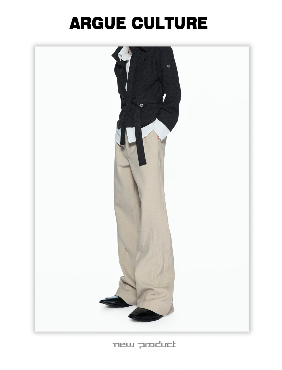 Micro-Flare Jacquard Waistband Tailored Trousers - detail image 7